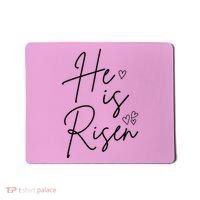 He Is Risen Jesus Easter Heart Mousepad thumb 0
