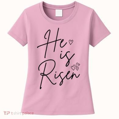 He Is Risen Jesus Easter Heart Women's T-Shirt