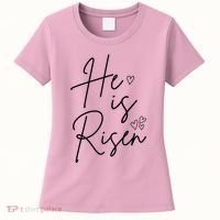 He Is Risen Jesus Easter Heart Women's T-Shirt thumb 0
