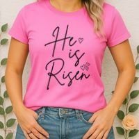 He Is Risen Jesus Easter Heart Women's T-Shirt thumb 2