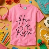 He Is Risen Jesus Easter Heart Kids T-Shirt thumb 3