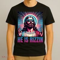 He Is Rizzin Jesus Is Rizzen T-Shirt thumb 3