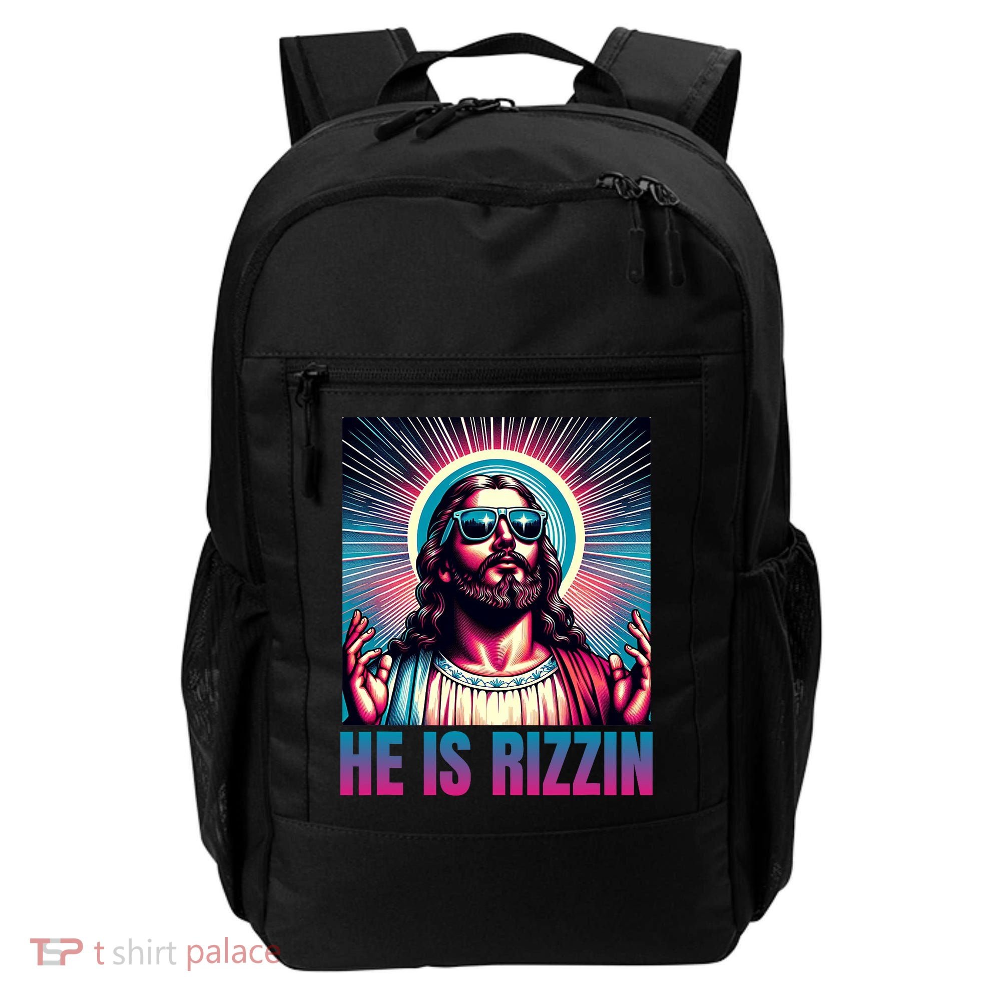 He Is Rizzin Jesus Is Rizzen Backpack
