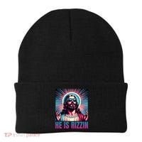 He Is Rizzin Jesus Is Rizzen Beanie thumb 0