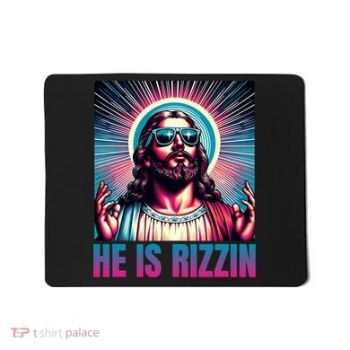 He Is Rizzin Jesus Is Rizzen Mousepad