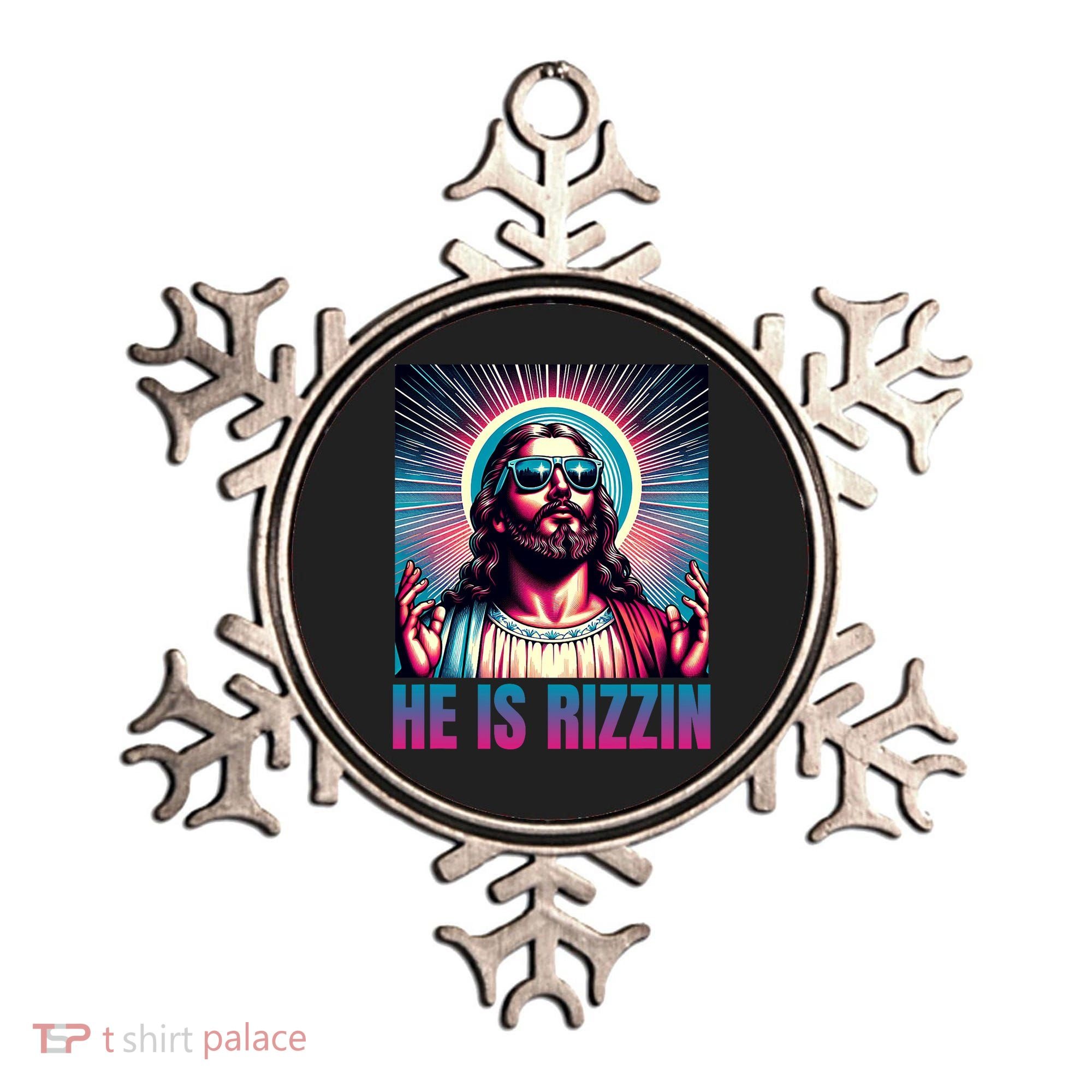 He Is Rizzin Jesus Is Rizzen Ornament