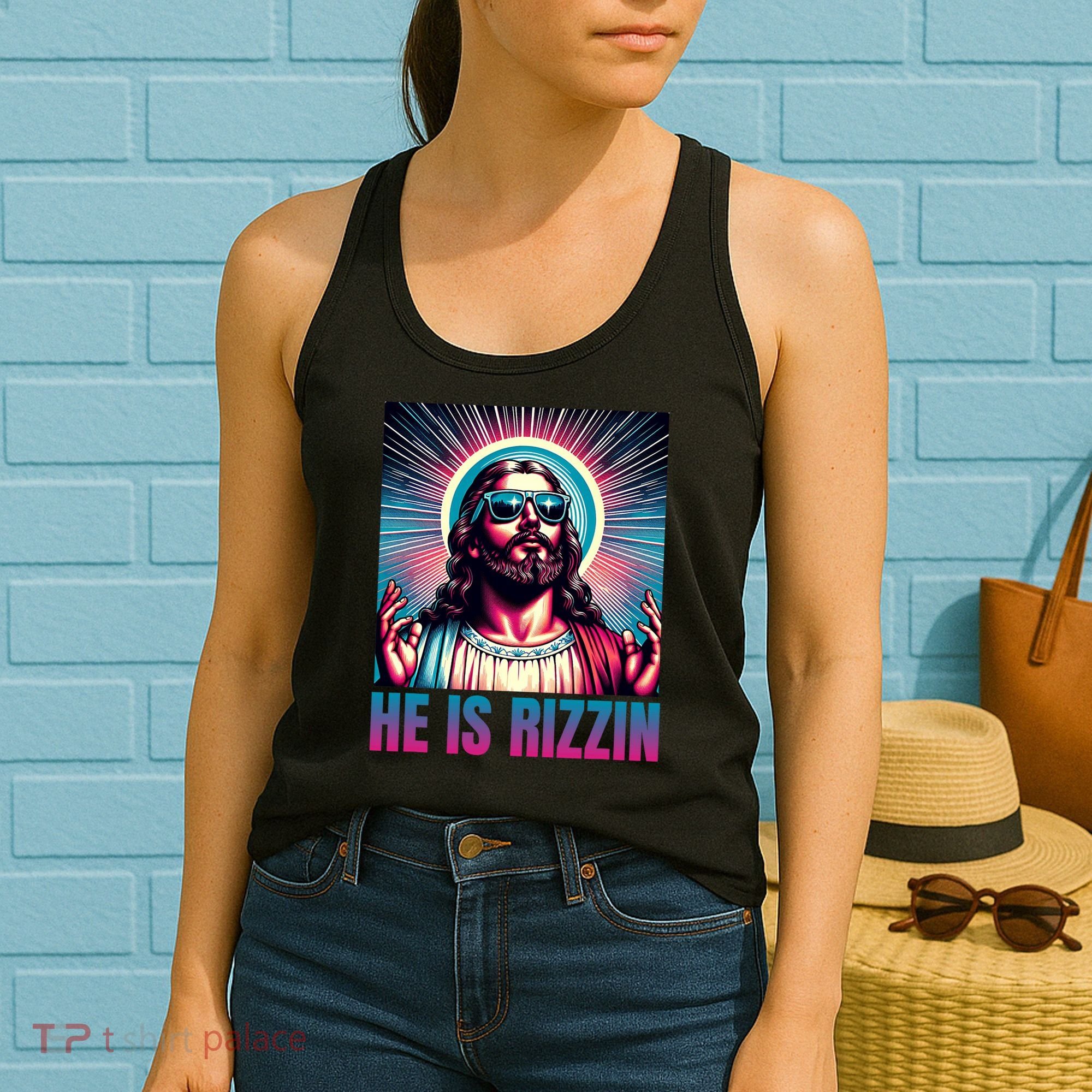 He Is Rizzin Jesus Is Rizzen Women's Tank Top