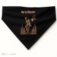 He Is Risen Funny Easter Of Jesus Playing Basketball USA-Made Doggie Bandana thumb 0