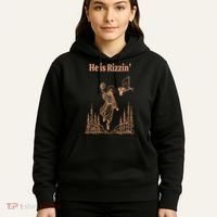 He Is Risen Funny Easter Of Jesus Playing Basketball Hoodie thumb 5