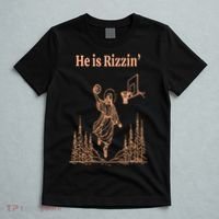 He Is Risen Funny Easter Of Jesus Playing Basketball T-Shirt thumb 5