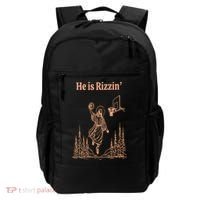 He Is Risen Funny Easter Of Jesus Playing Basketball Backpack thumb 0
