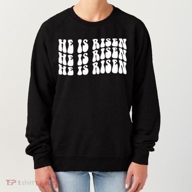 He Is Risen Jesus Retro Groovy Easter Women's Sweatshirt