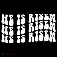 He Is Risen Jesus Retro Groovy Easter Apron thumb 3