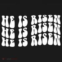 He Is Risen Jesus Retro Groovy Easter Sweatshirt thumb 3