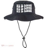 He Is Risen Jesus Retro Groovy Easter Bucket Hat thumb 0