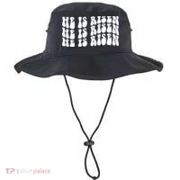 He Is Risen Jesus Retro Groovy Easter Bucket Hat thumb 0