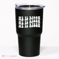He Is Risen Jesus Retro Groovy Easter Tumbler thumb 0
