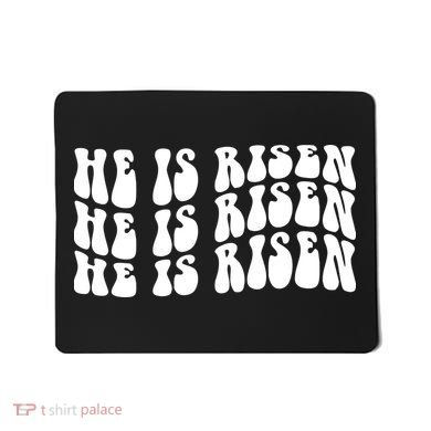 He Is Risen Jesus Retro Groovy Easter Mousepad