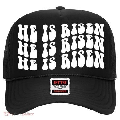 He Is Risen Jesus Retro Groovy Easter Hat