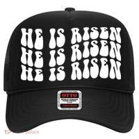 He Is Risen Jesus Retro Groovy Easter Hat thumb 0