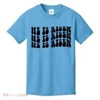 He Is Risen Jesus Retro Groovy Easter Kids T-Shirt thumb 0