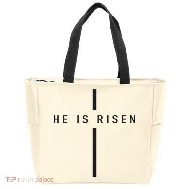 He Is Risen Jesus For Christians Easter Tote Bag