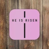 He Is Risen Jesus For Christians Easter Coaster thumb 0