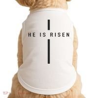 He Is Risen Jesus For Christians Easter Doggie Tank thumb 0