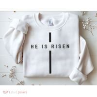 He Is Risen Jesus For Christians Easter Sweatshirt thumb 2