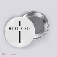 He Is Risen Jesus For Christians Easter Button thumb 0