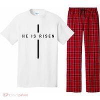He Is Risen Jesus For Christians Easter Pajama Set thumb 0