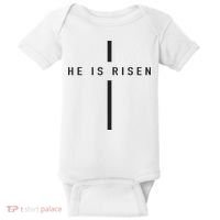 He Is Risen Jesus For Christians Easter Baby Bodysuit thumb 0