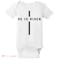 He Is Risen Jesus For Christians Easter Baby Bodysuit thumb 0
