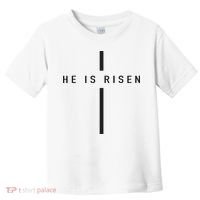 He Is Risen Jesus For Christians Easter Toddler T-Shirt thumb 0