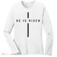 He Is Risen Jesus For Christians Easter Women's Long Sleeve Shirt thumb 0