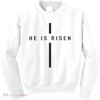 He Is Risen Jesus For Christians Easter Kids Sweatshirt thumb 0