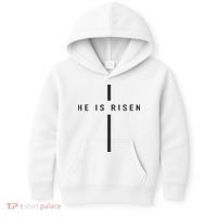 He Is Risen Jesus For Christians Easter Kids Hoodie thumb 0