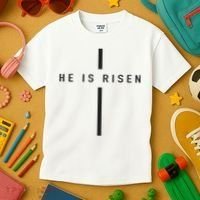 He Is Risen Jesus For Christians Easter Kids T-Shirt thumb 3