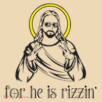 He Is Rizzin Funny Christian Religious Easter Sunday Tote Bag thumb 4