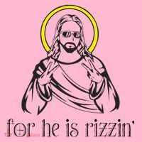 He Is Rizzin Funny Christian Religious Easter Sunday Coaster thumb 2