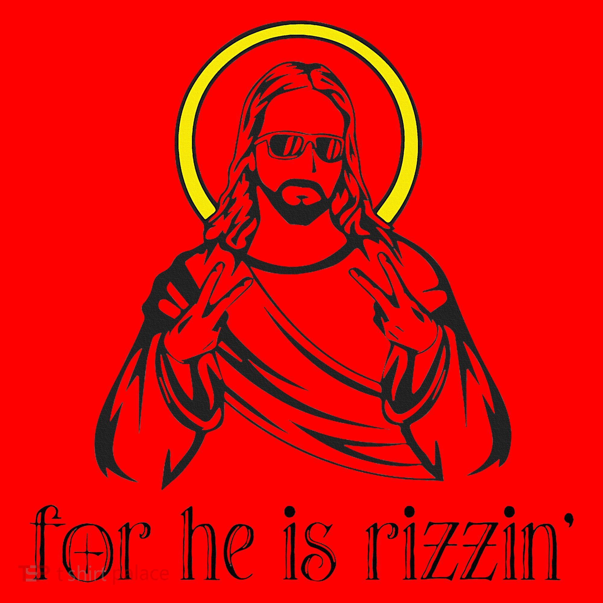 He Is Rizzin Funny Christian Religious Easter Sunday Santa Hat