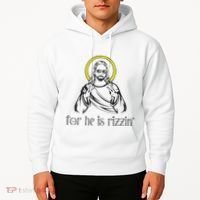 He Is Rizzin Funny Christian Religious Easter Sunday Hoodie thumb 2