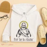He Is Rizzin Funny Christian Religious Easter Sunday Hoodie thumb 4