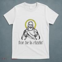He Is Rizzin Funny Christian Religious Easter Sunday T-Shirt thumb 5