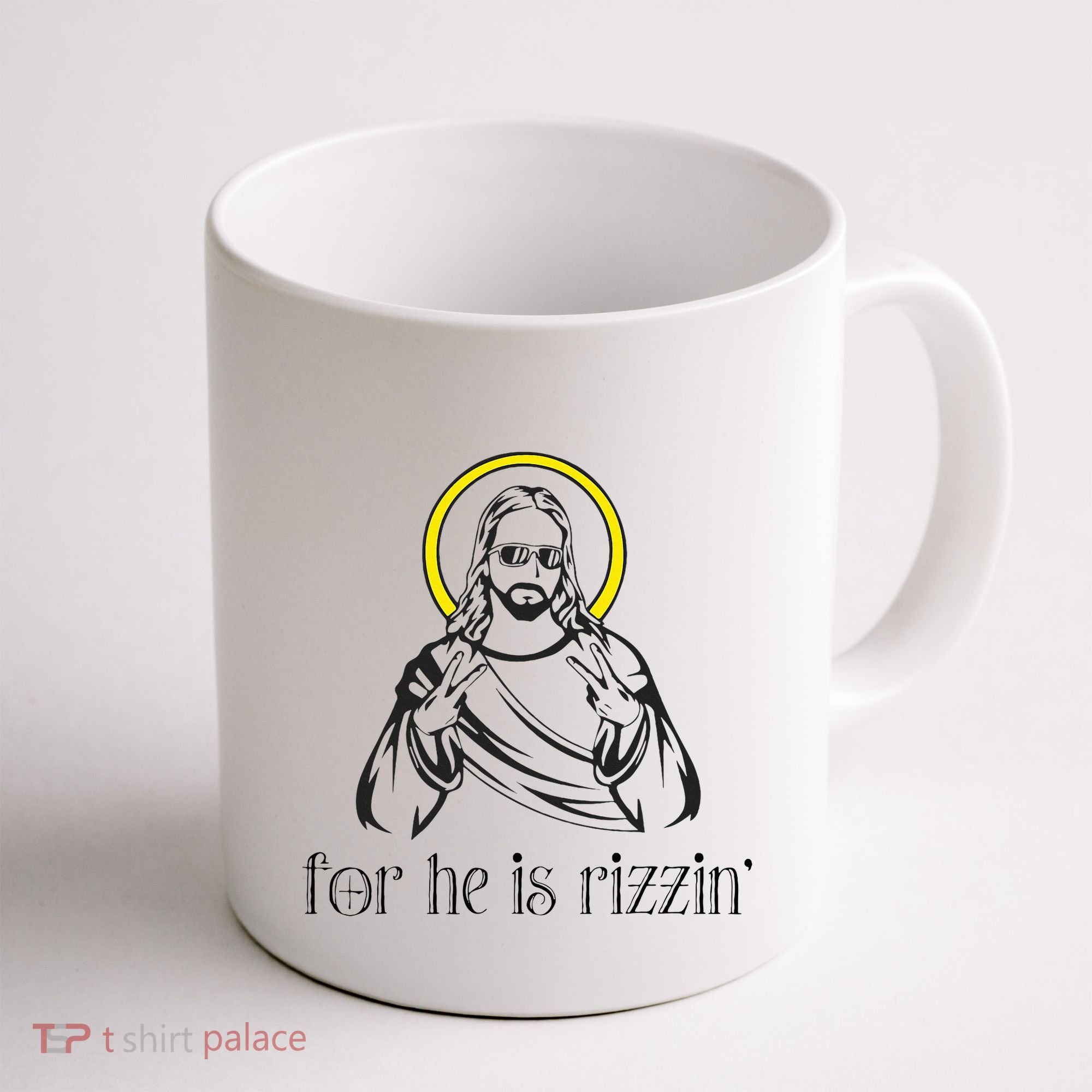 He Is Rizzin Funny Christian Religious Easter Sunday Coffee Mug