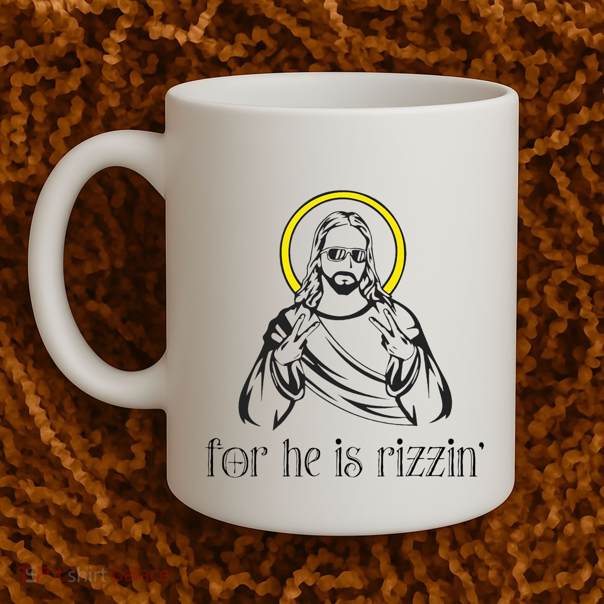 He Is Rizzin Funny Christian Religious Easter Sunday Coffee Mug