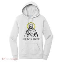 He Is Rizzin Funny Christian Religious Easter Sunday Women's Hoodie thumb 0