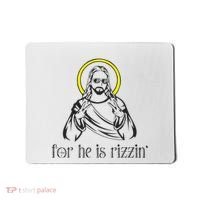 He Is Rizzin Funny Christian Religious Easter Sunday Mousepad thumb 0