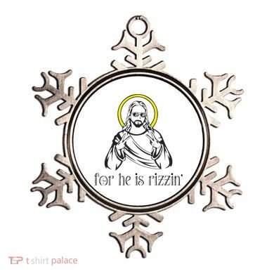 He Is Rizzin Funny Christian Religious Easter Sunday Ornament