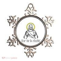 He Is Rizzin Funny Christian Religious Easter Sunday Ornament thumb 0